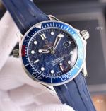 High Quality Omega James Bond 007 Face Watch Blue Rubber Strap